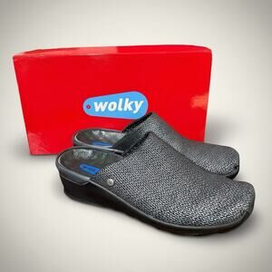 WOLKY Women’s 40 US 9 Go Leather Mule with Removable Footbed Square Toe